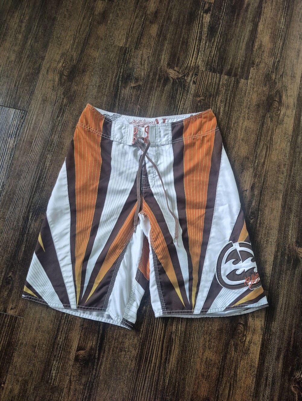 Vintage Billabong Andy Irons Boardshorts Size 30 Orange And Brown